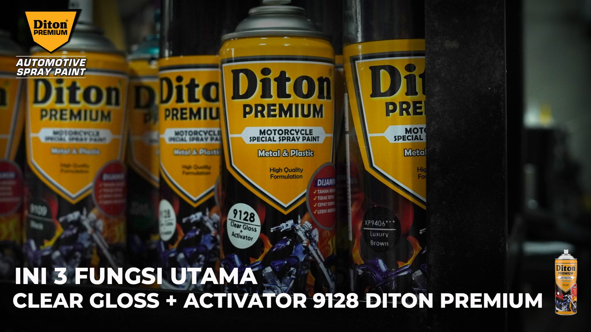 3 Fungsi Clear Gloss + Activator 9128 Diton Premium