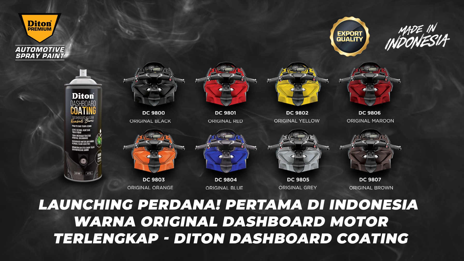 Launching Perdana! Pertama di Indonesia Warna Original Dashboard Motor Terlengkap - Diton Dashboard Coating