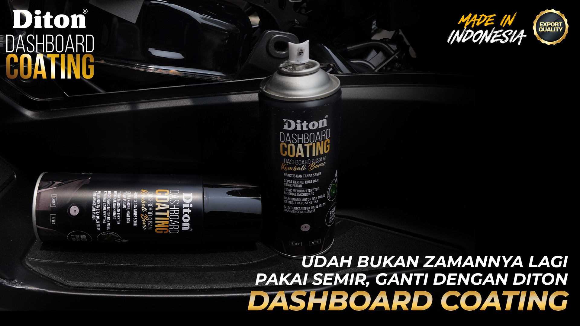 Udah Bukan Zamannya Lagi Pakai Semir, Ganti dengan Diton Dashboard Coating