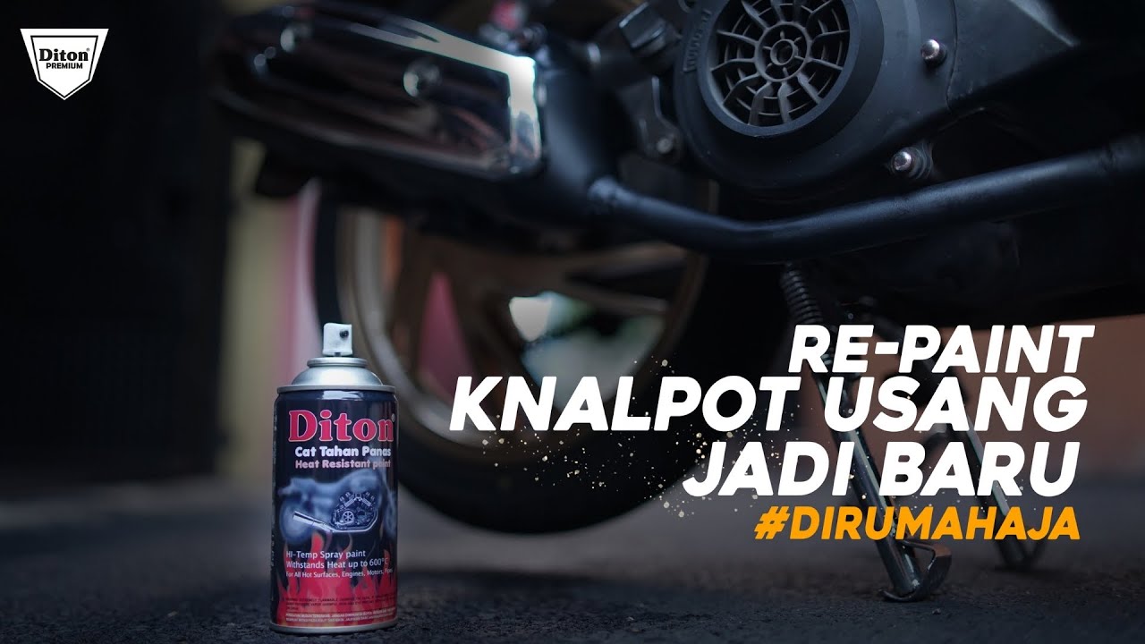 CARA REPAINT KNALPOT CUKUP PAKAI DITON HI TEMP, BEGINI HASILNYA!