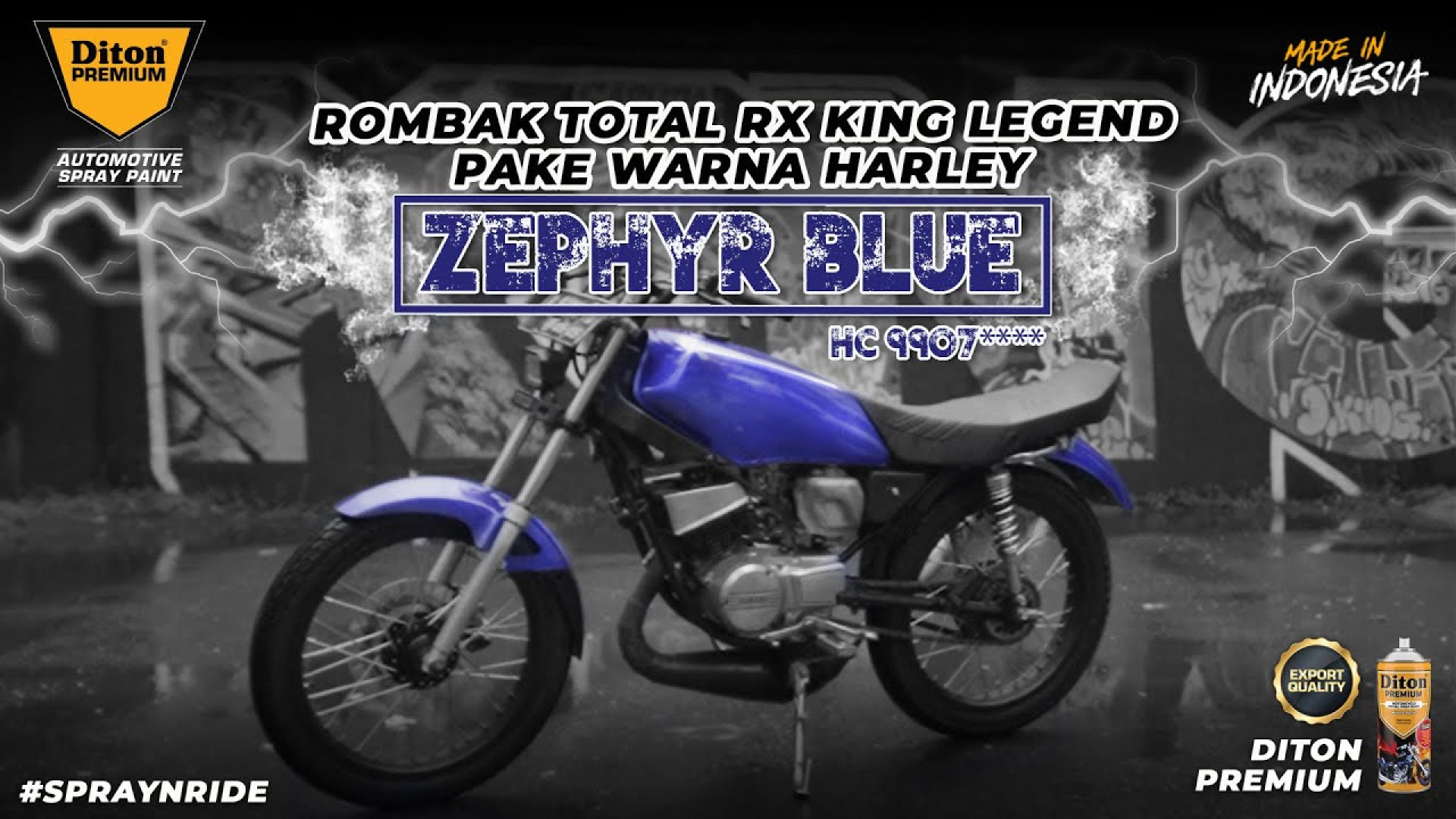 ROMBAK TOTAL RX KING LEGEND PAKE ZEPHYR BLUE HC 9907**** | SPRAYN'RIDE EPS.3 DITON PREMIUM
